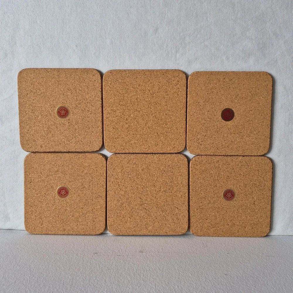 Pimpernel Coasters Cream Trillium Botanical Letter T Cork Back Set of 6